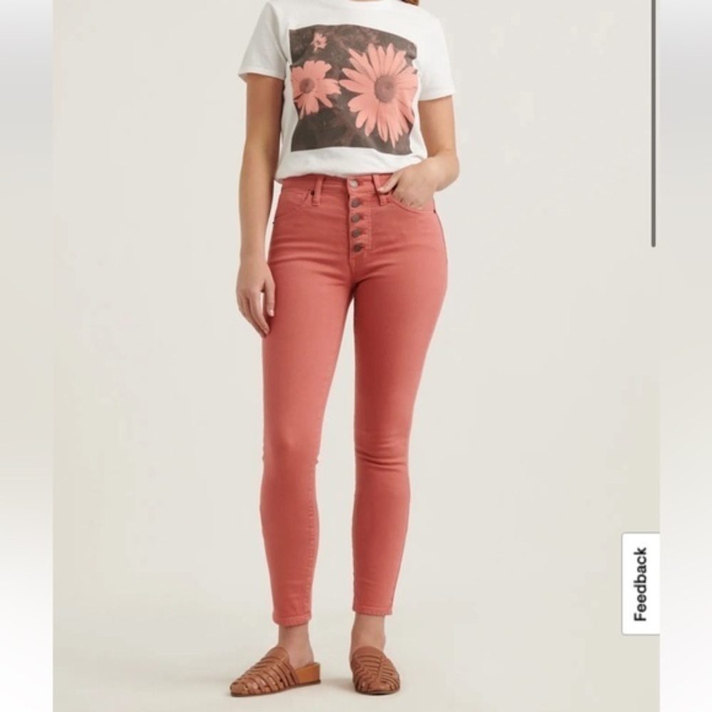 Lucky Brand Women's High Rise Pink Jeans